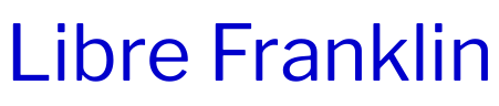 Libre Franklin шрифт